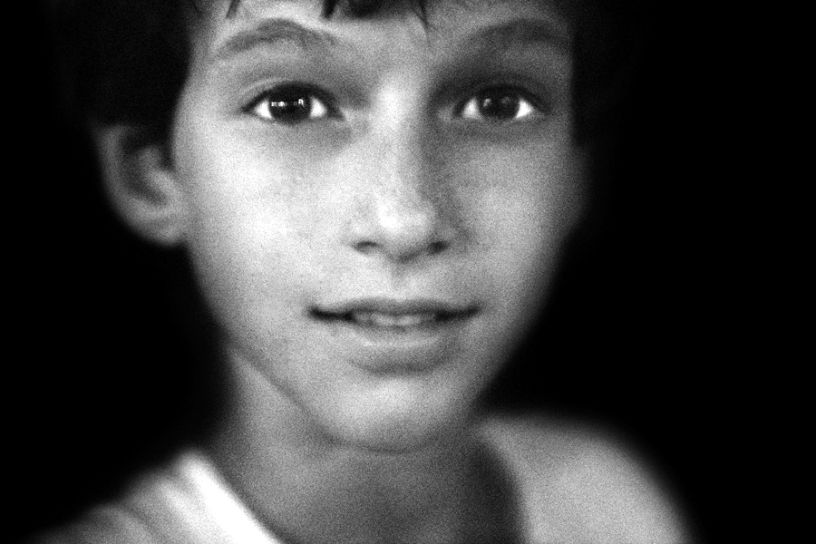Boy staring