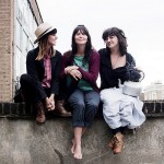 Three italian friends on roof, London